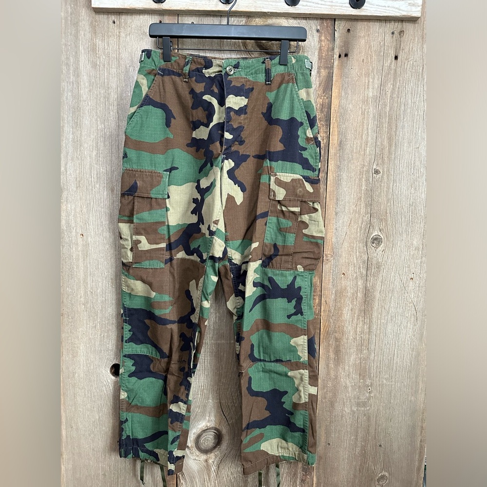 BDU Woodland Camouflage Pattern Combat Trousers Hot Weather Men’s Small Short